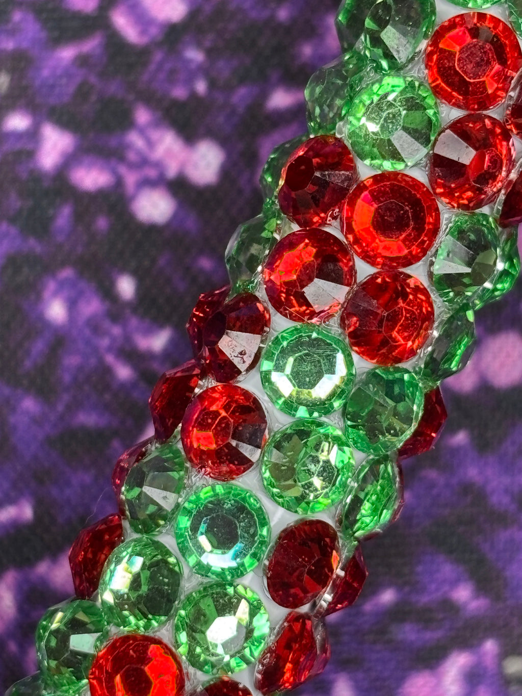 Chunky Checkered Christmas Rhinestone Pen