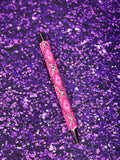 Pink Argyle Rhinestone Pen