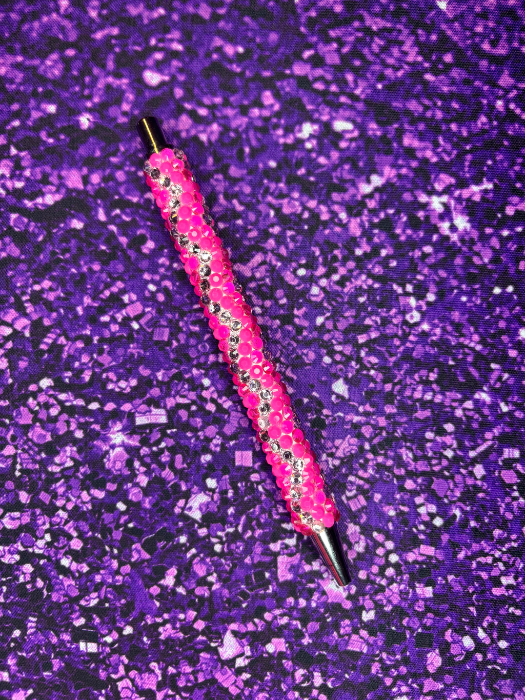 Pink Zig Zag Rhinestone Pen