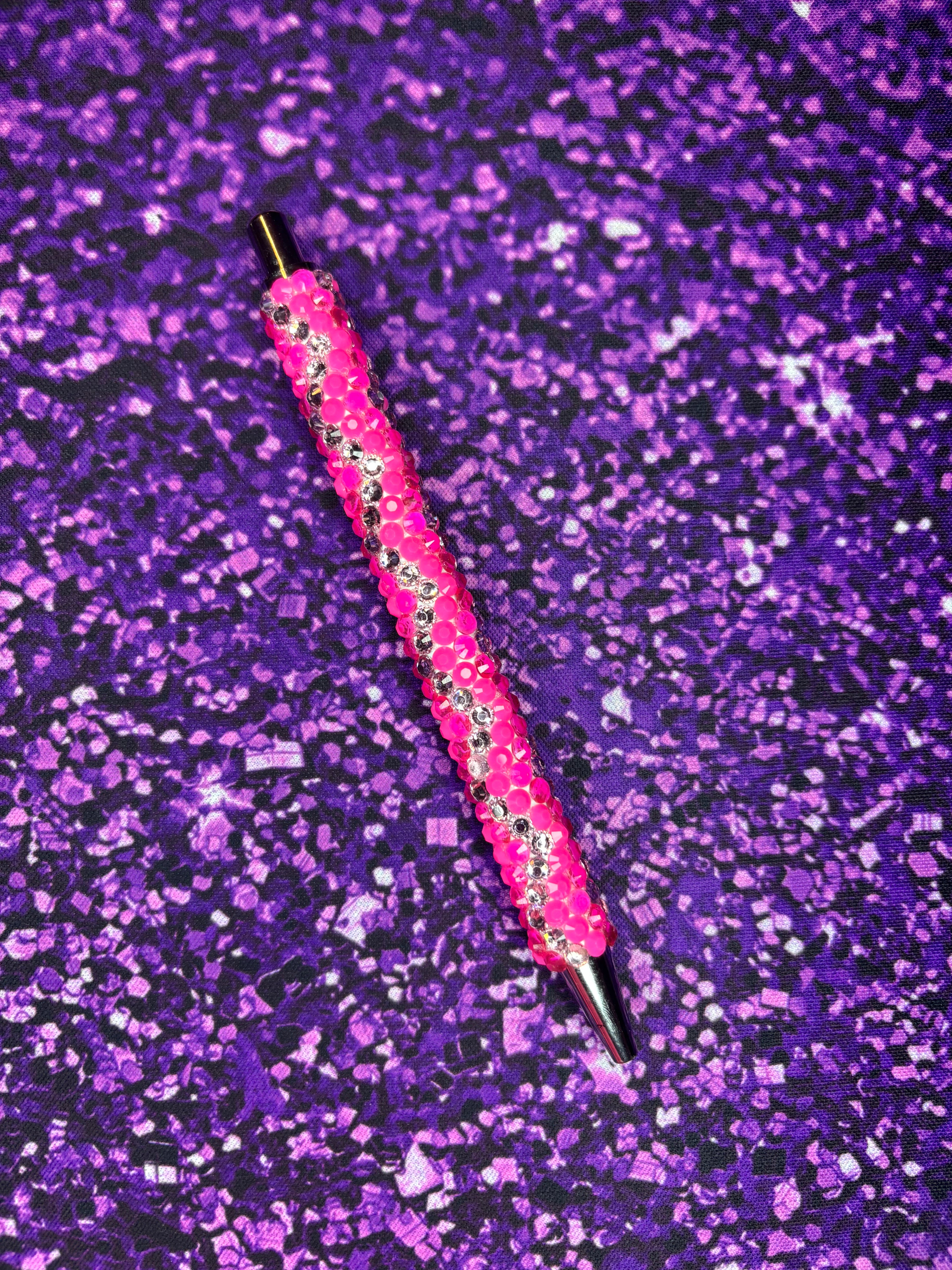 Pink Zig Zag Rhinestone Pen