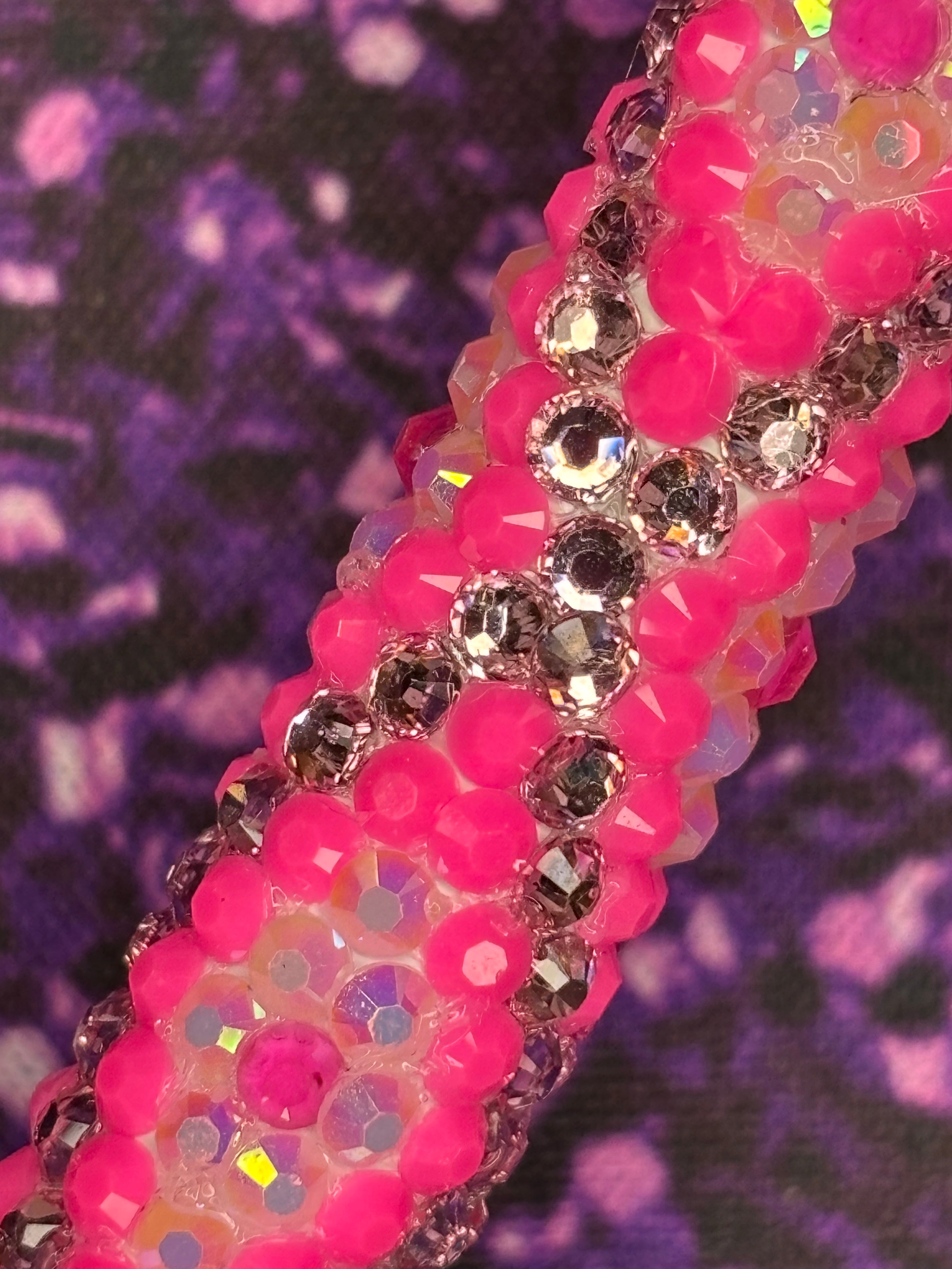 Pink Argyle Rhinestone Pen