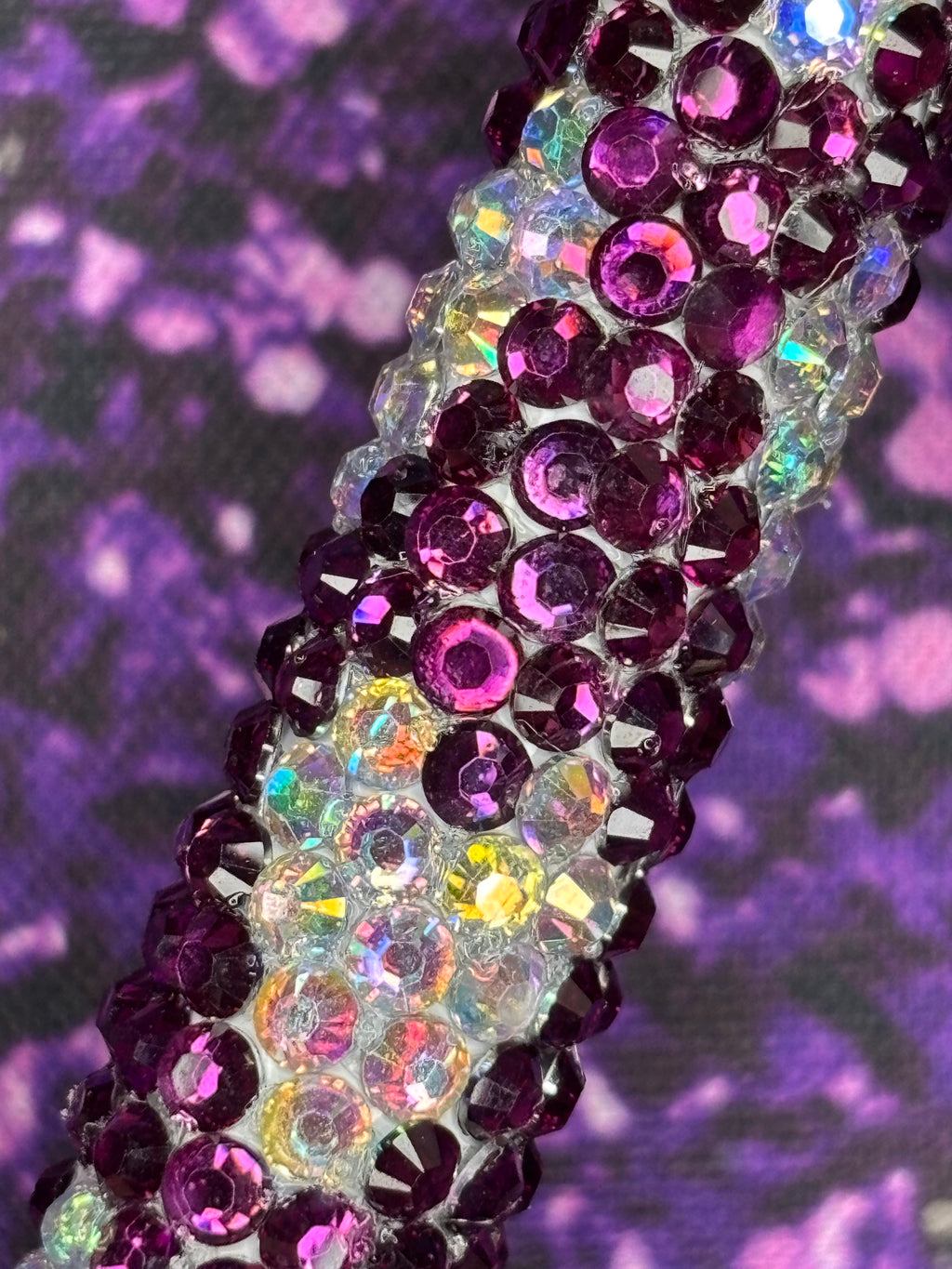 Purple with Silver Hearts Rhinestone Pen