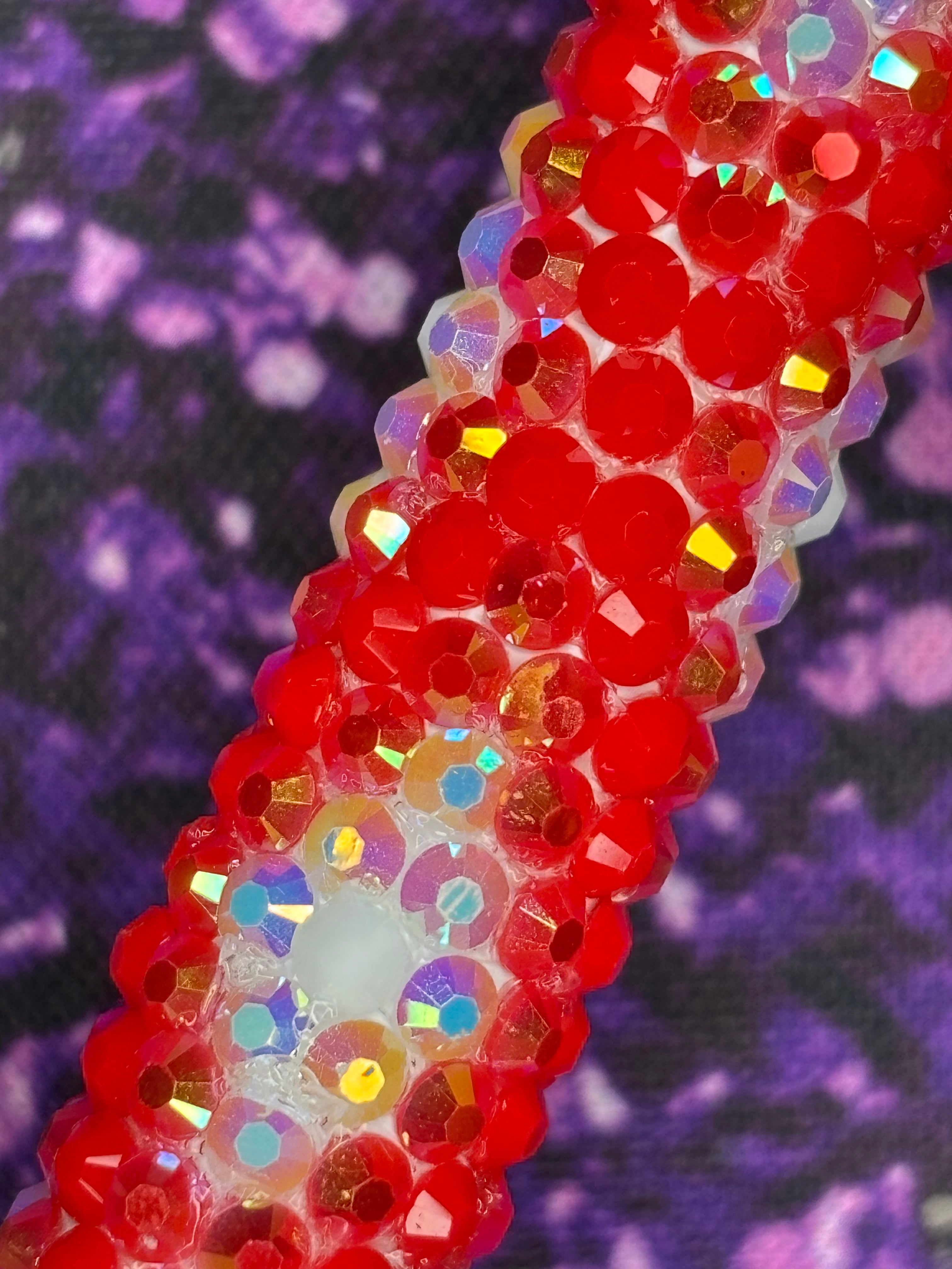 Red and White Argyle Pen