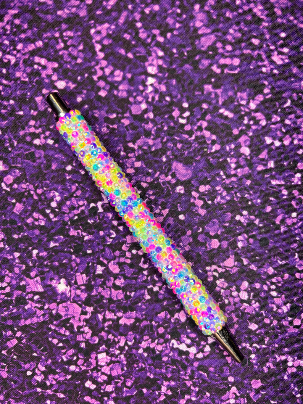 Scattered Rainbow Rhinestone Pen