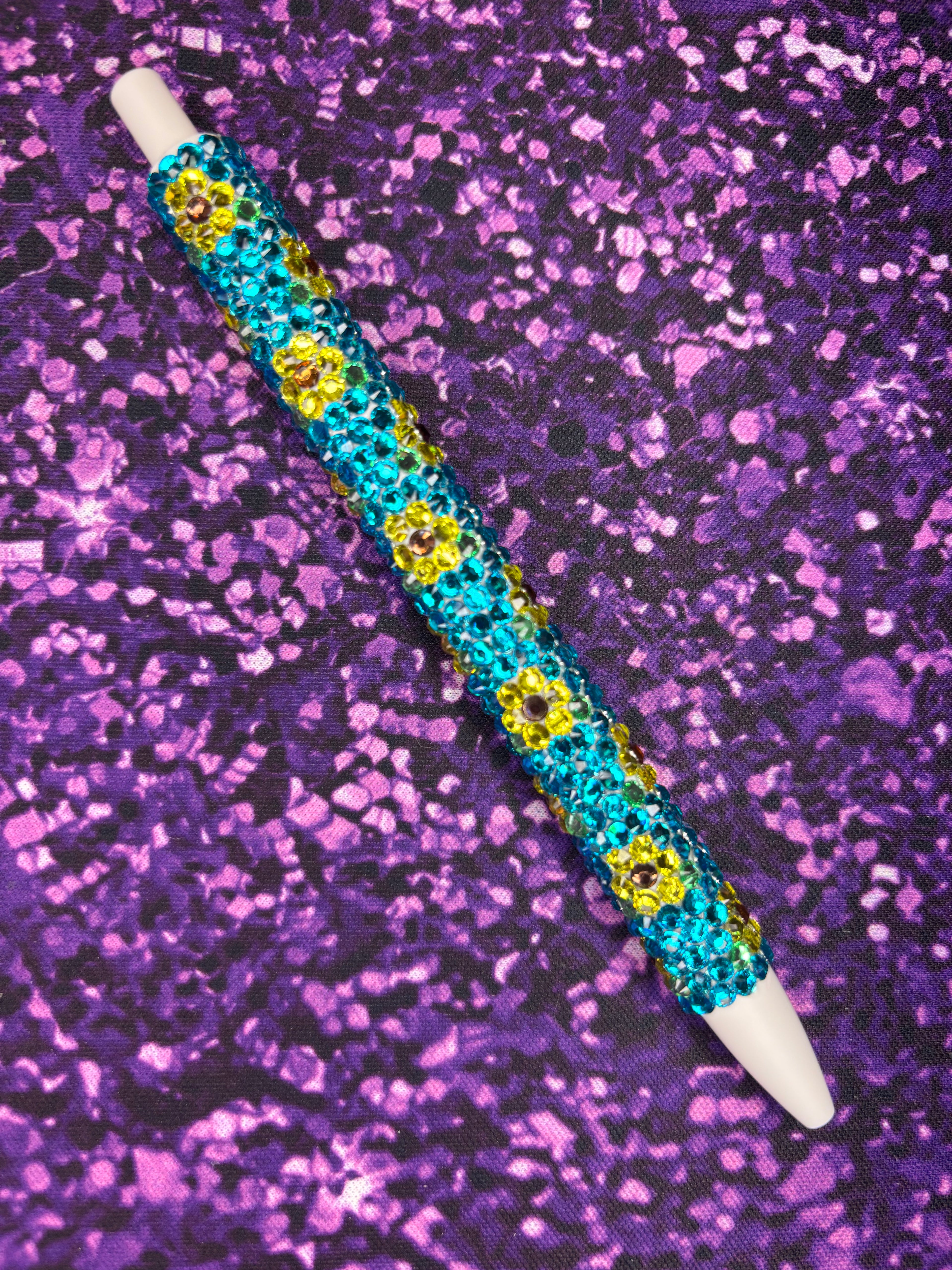 Sunflower with Bright Blue Sky Pattern Gel Pen