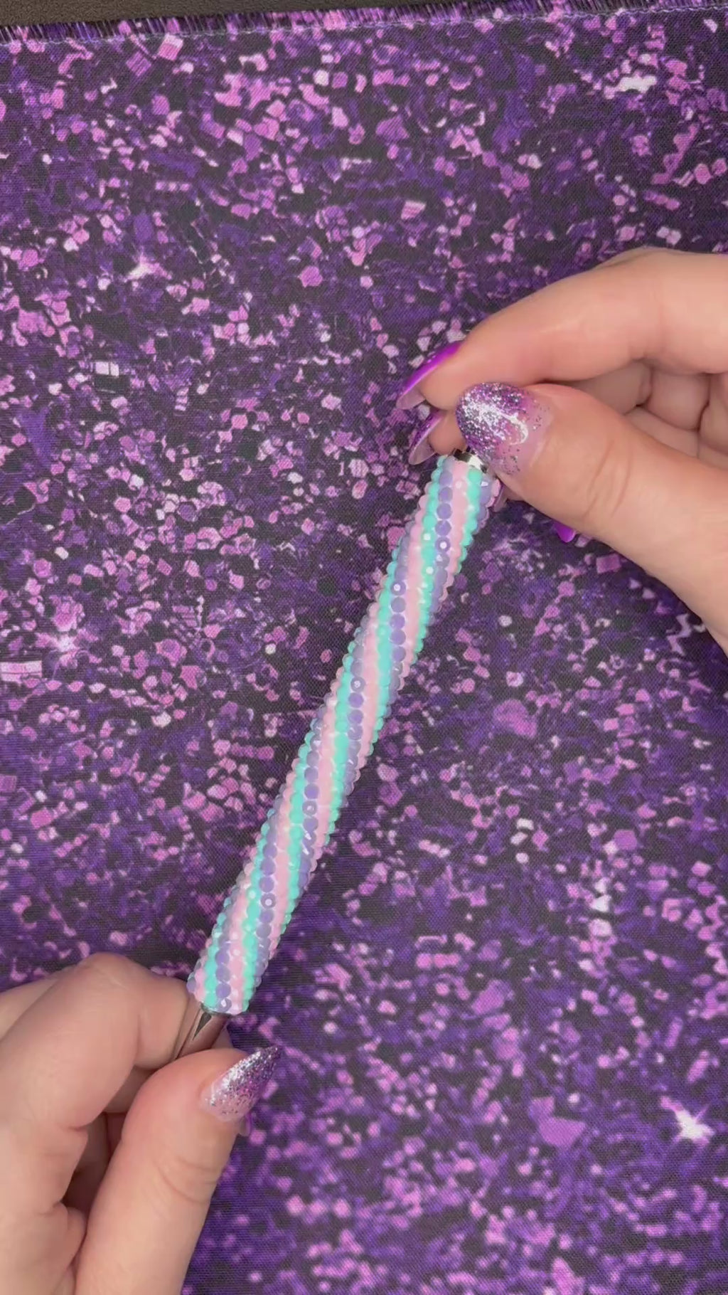 Pastel Swirl Rhinestone Pen