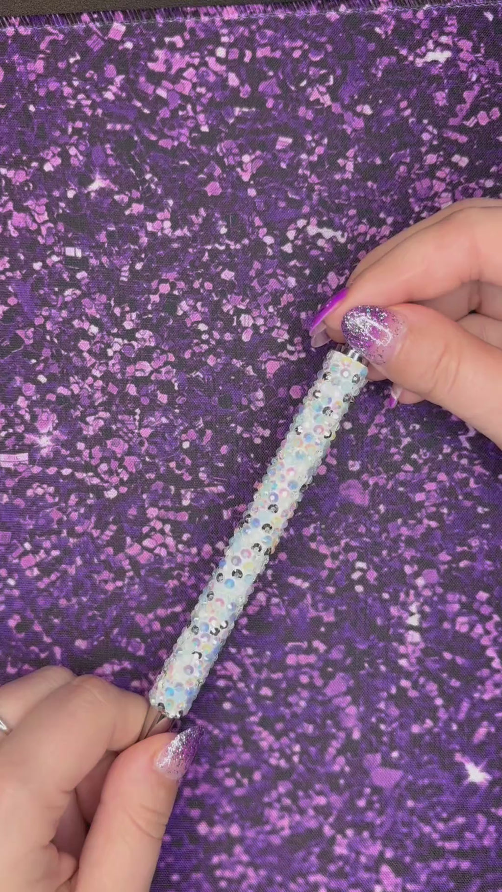 Blue Frost Rhinestone Pen