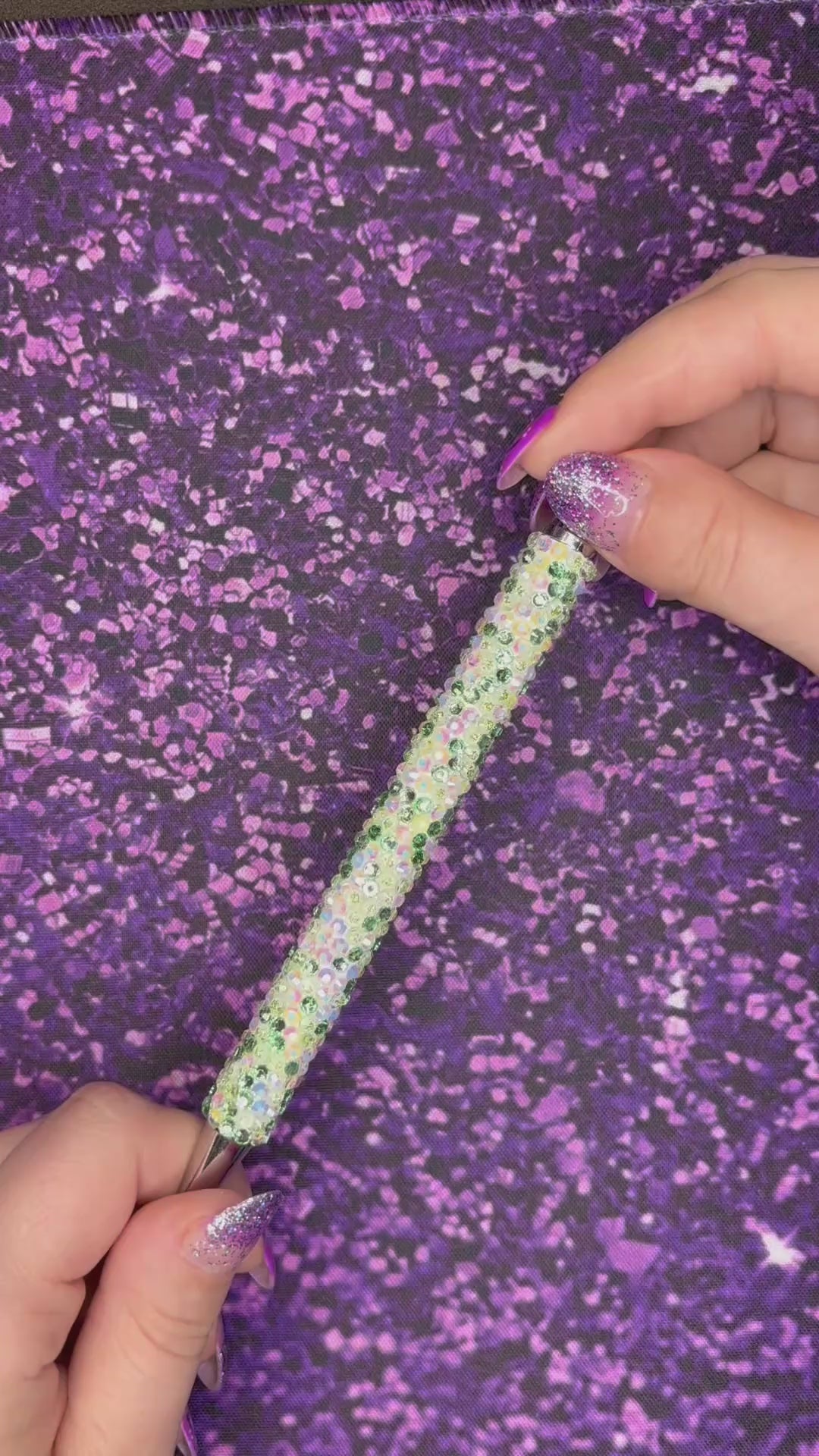 Spring Green Rhinestone Pen